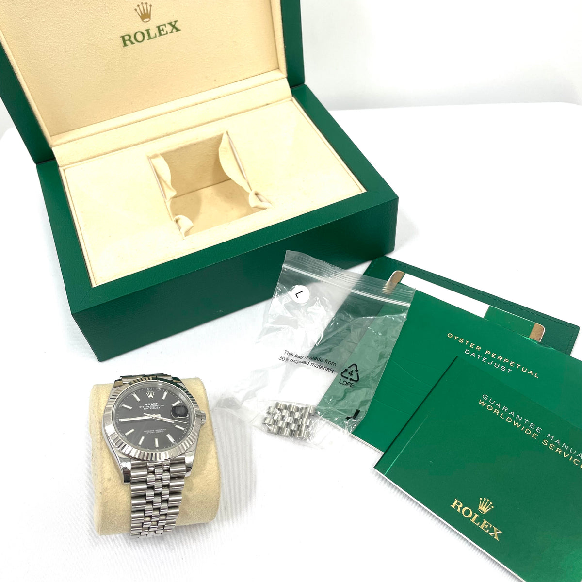 Rolex Datejust 41 Steel & White Gold – Slate Grey Dial – Jubilee Bracelet