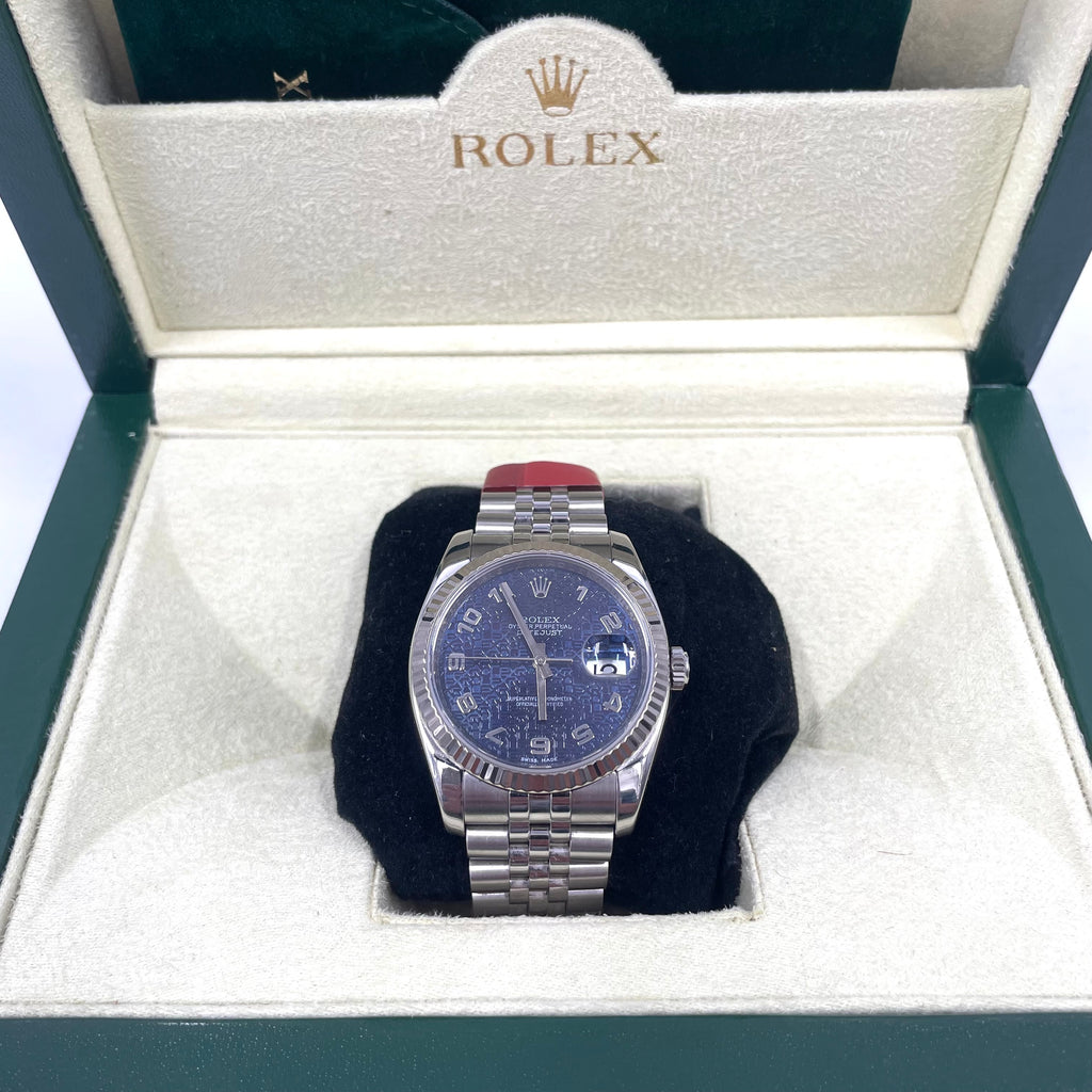 Rolex Datejust 36 116234 Blue Jubilee Dial – Stainless Steel - Service Card
