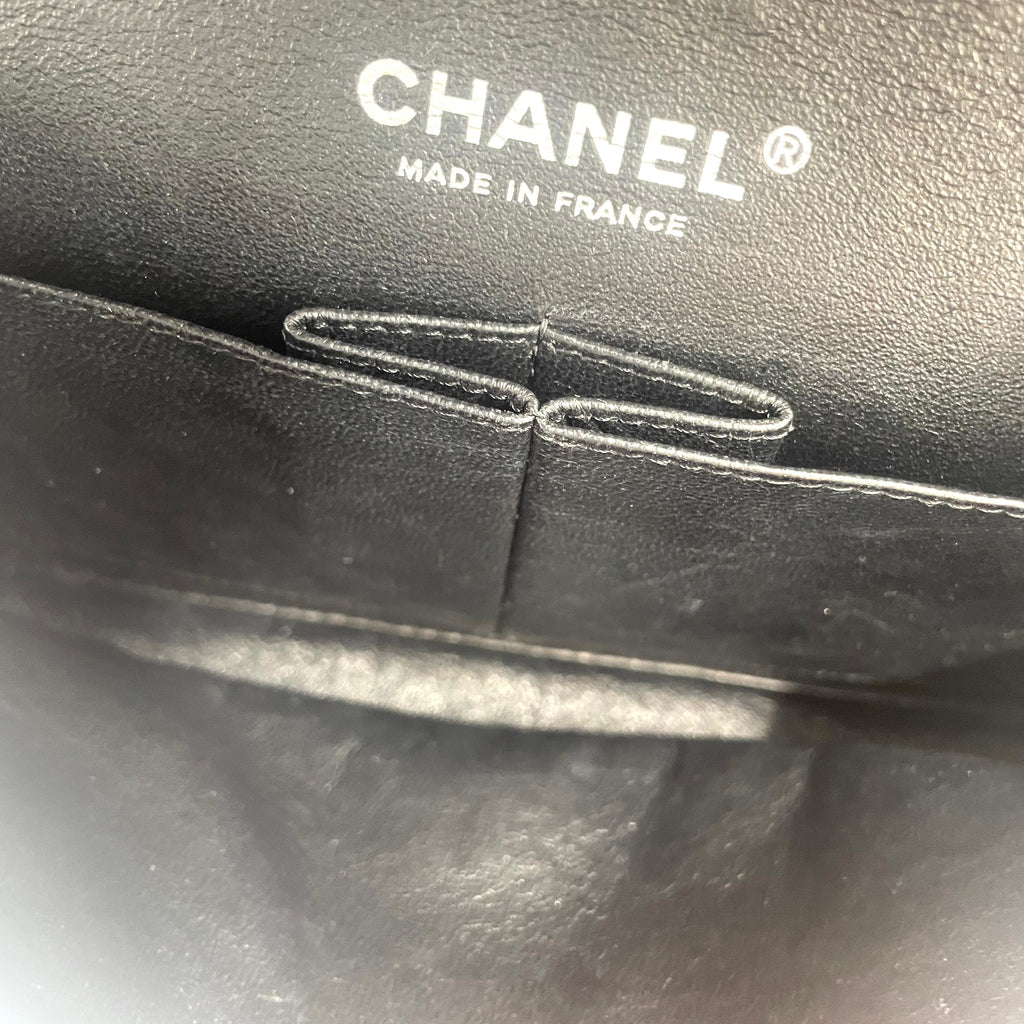 Chanel Black Caviar Leather Classic Flap Chain Shoulder Bag