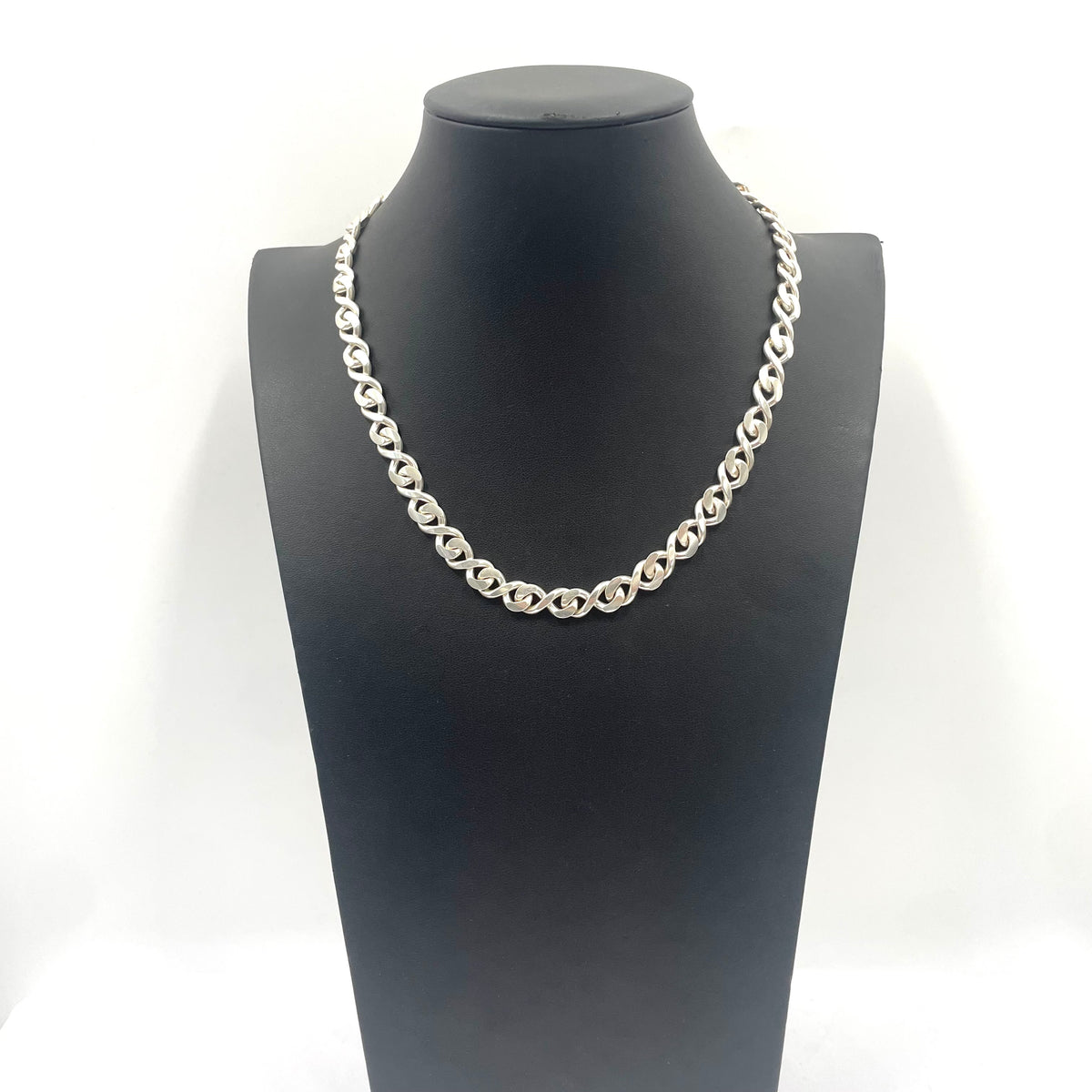 925 Sterling Silver Twisted Curb Chain 18" 8mm