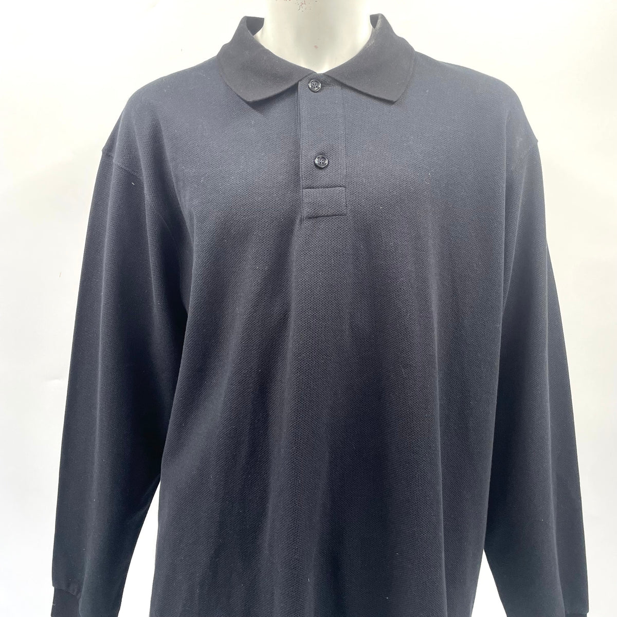 Burberry Black Long Sleeve Polo Shirt – XXL | Brand New