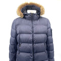 Moncler Mayaf Quilted Shell Down Jacket in navy blue