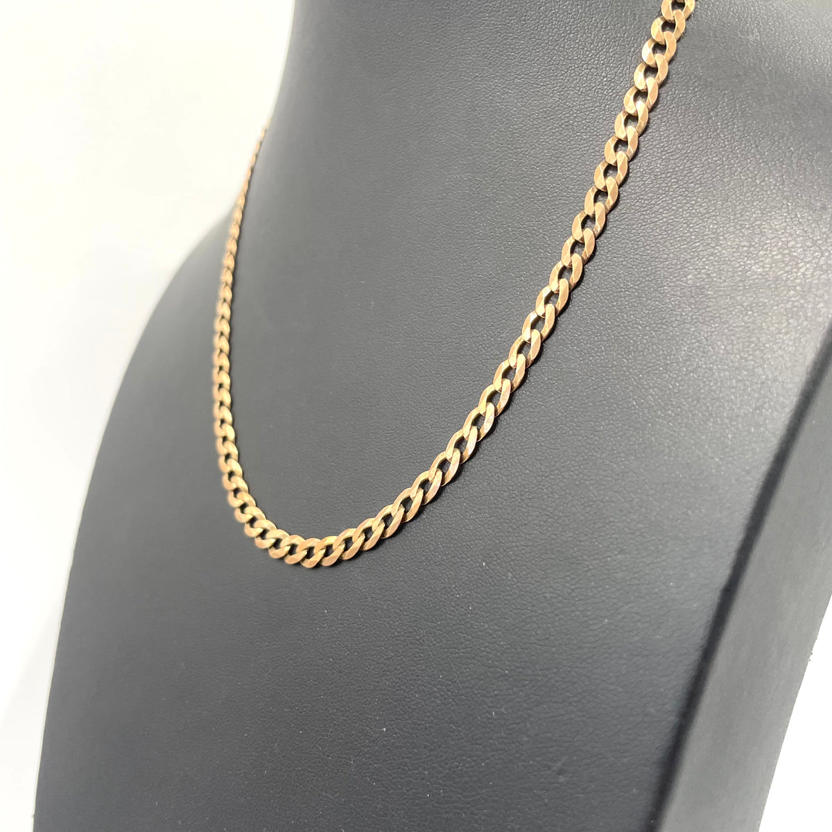 9CT Rose Gold Curb Chain 18" 3mm