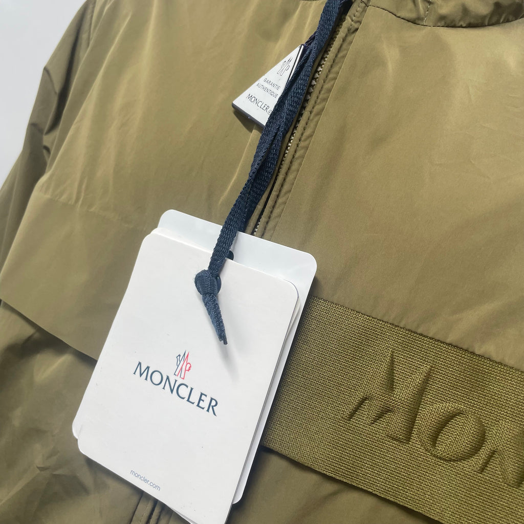 Moncler Benoit Windbreaker Jacket in Olive Green - New