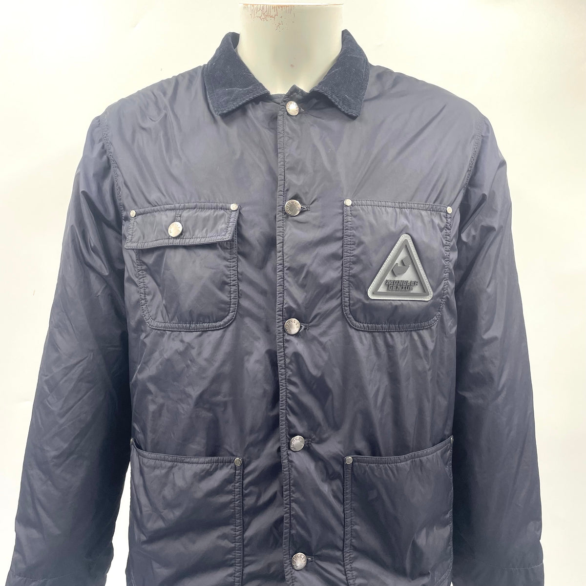 Moncler Genius Navy Corduroy Collar Chore Jacket