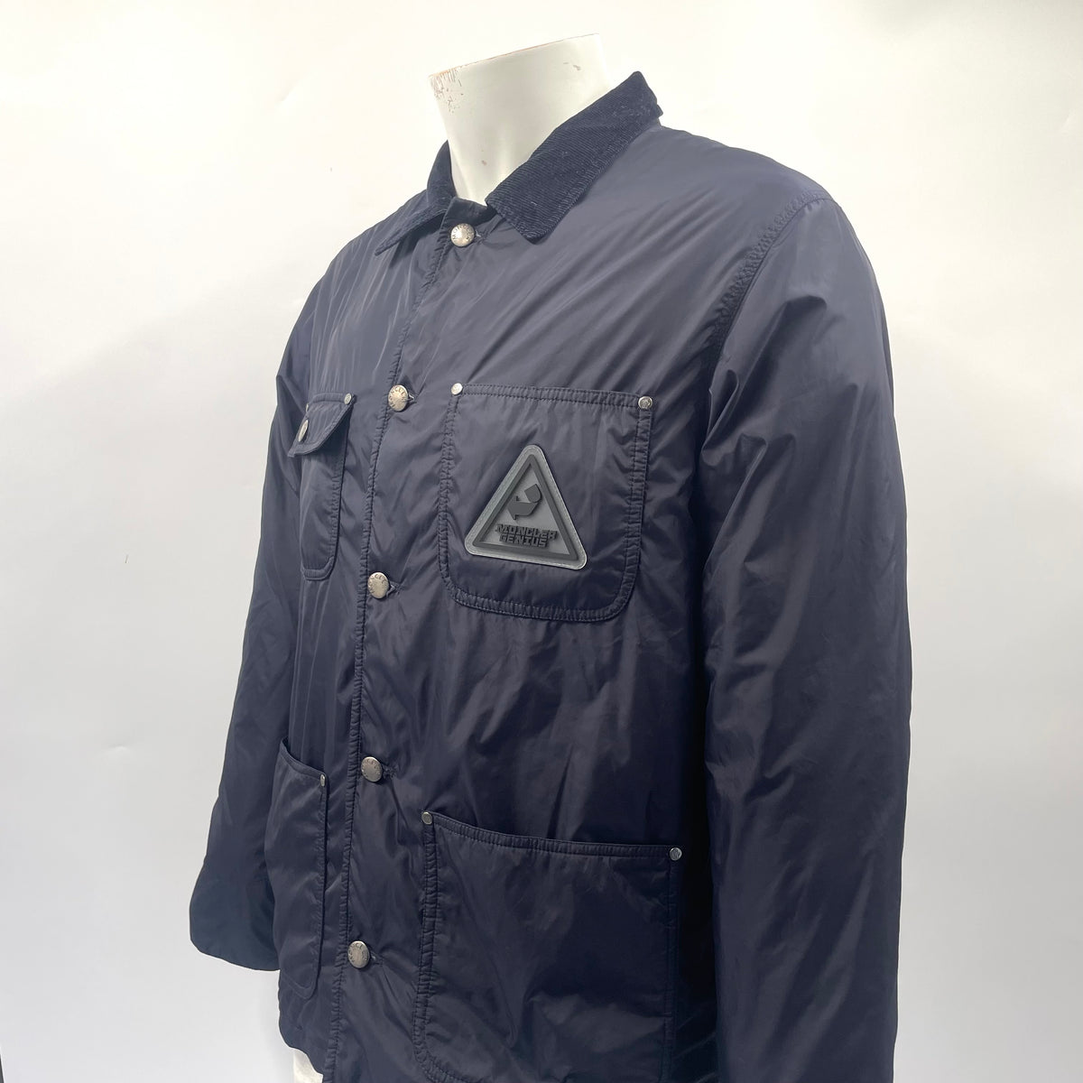 Moncler Genius Navy Corduroy Collar Chore Jacket