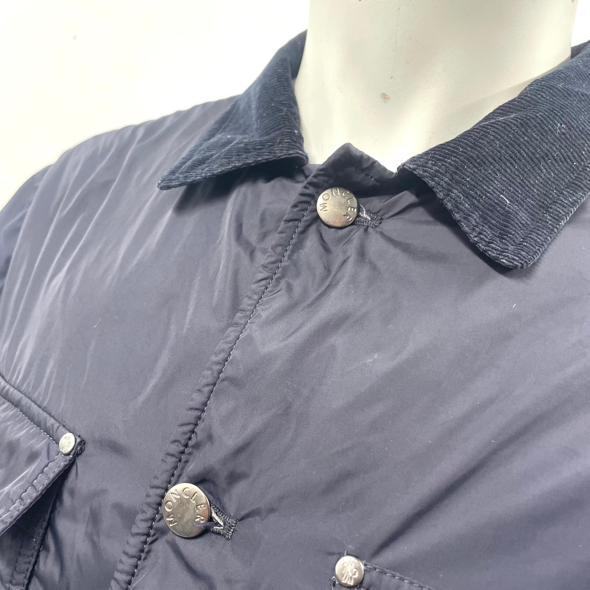 Moncler Genius Navy Corduroy Collar Chore Jacket