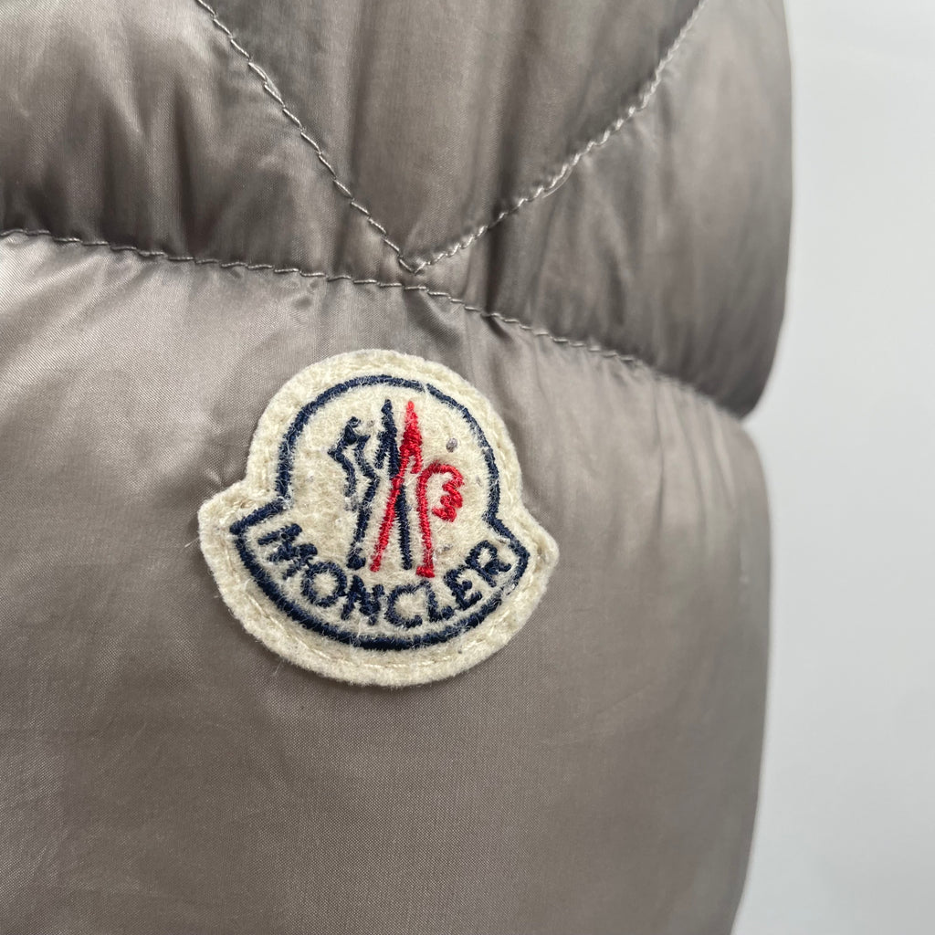 Moncler Grey Puffer Jacket with Hood