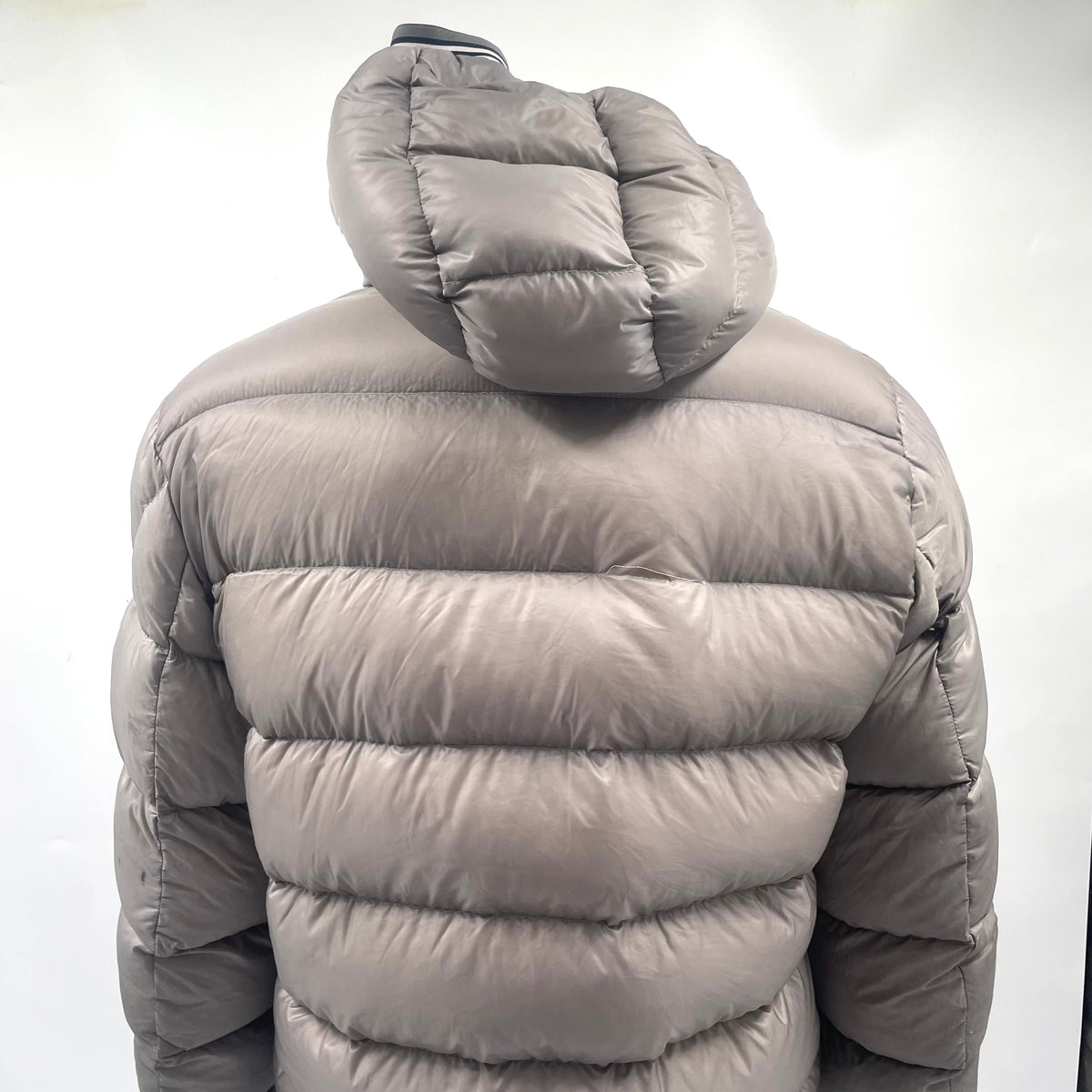 Moncler Grey Puffer Jacket with Hood