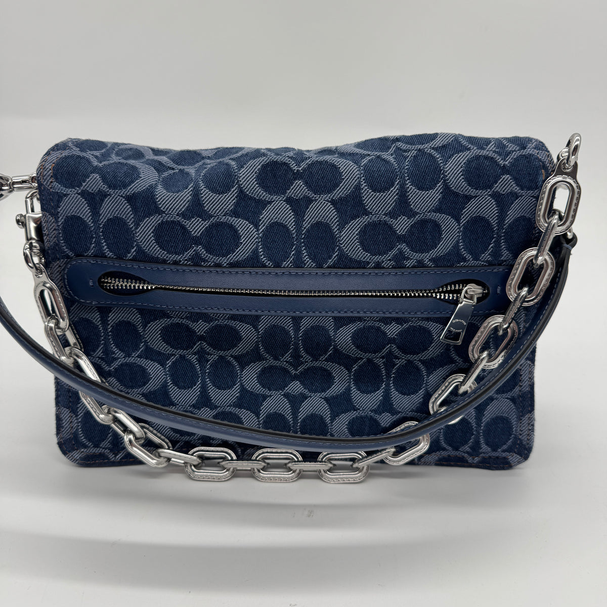 Coach Denim Signature Monogram Tabby