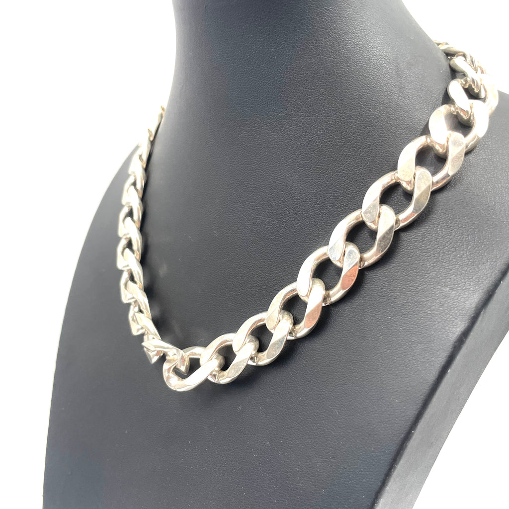 925 SILVER CURB CHAIN 18" 15mm