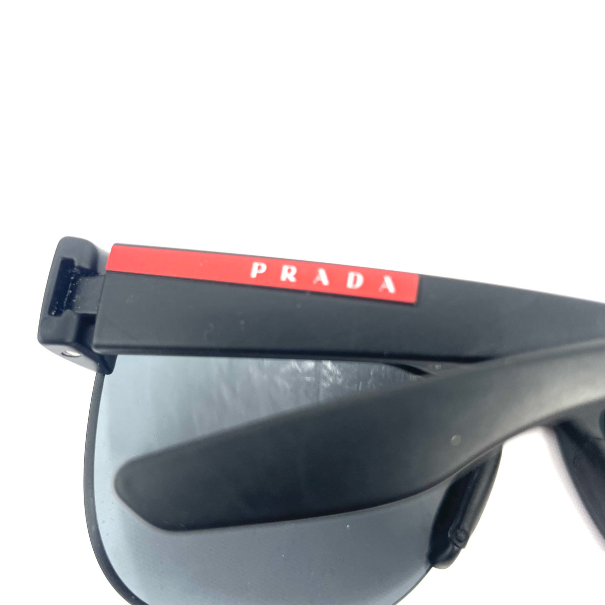 Pre-Owned Prada Black Shield Sunglasses