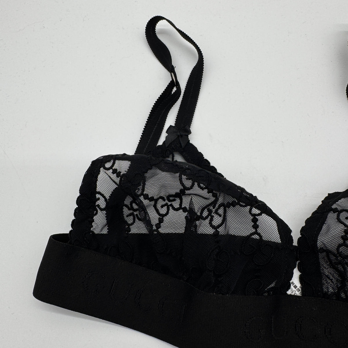Gucci Gg Embroidered Tulle Lingerie Set