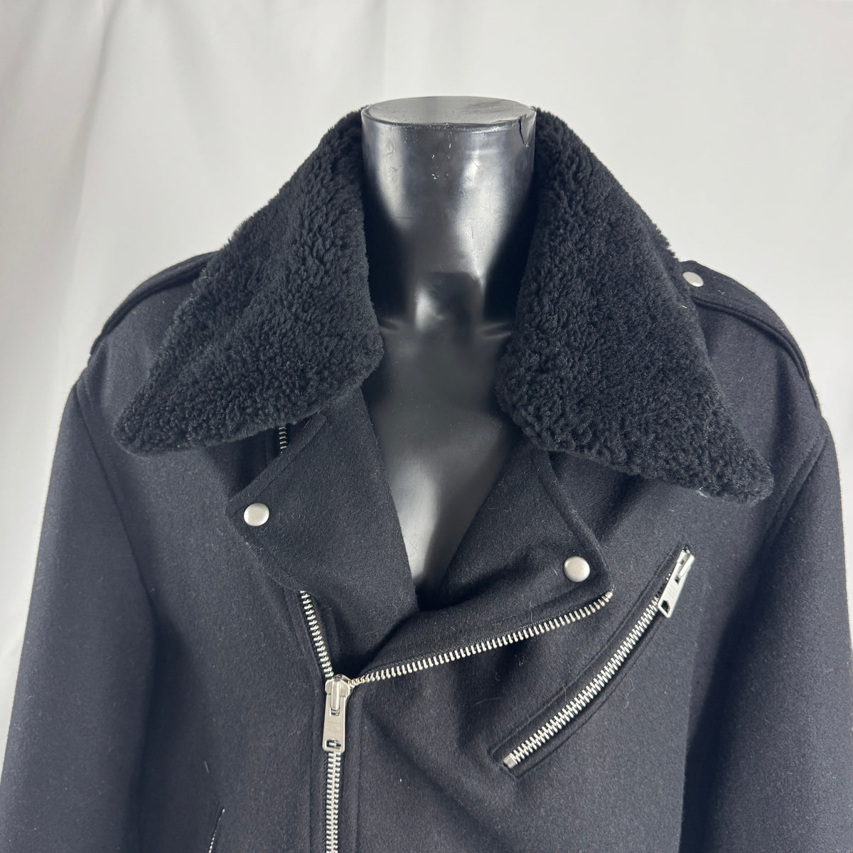 AllSaints Mard wool-blend biker jacket