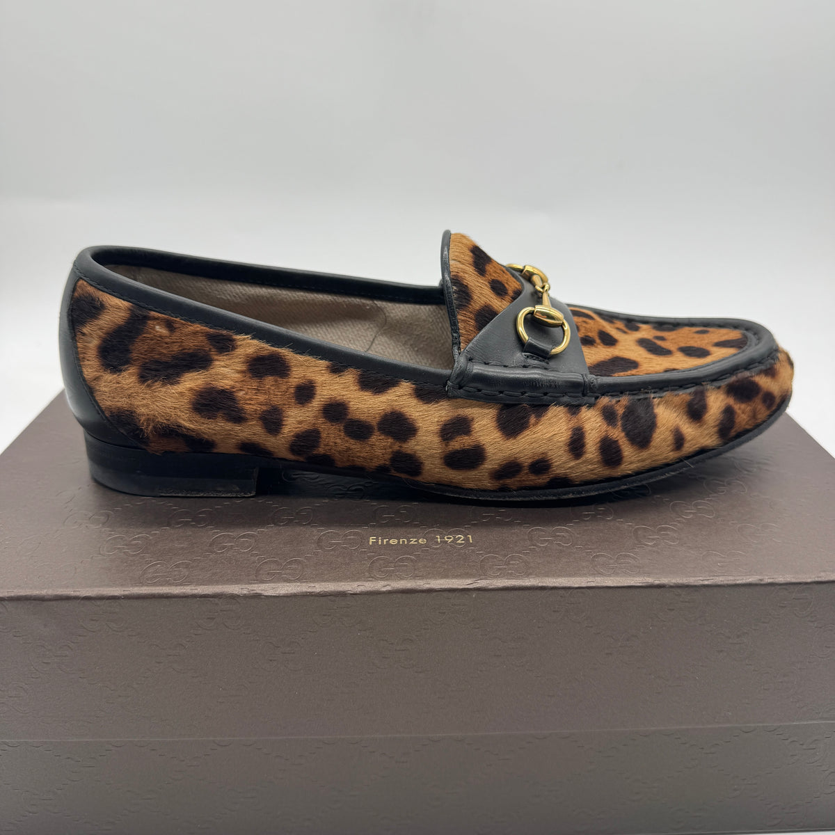 Gucci Leopard Print Loafers