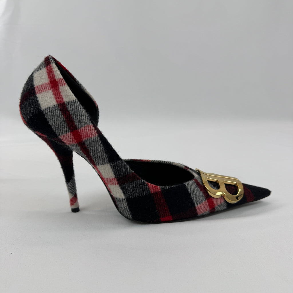 Balenciaga Tartan Plaid BB Pumps