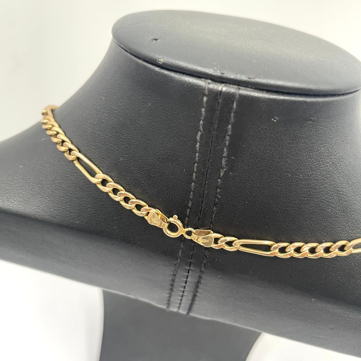 9CT Gold Figaro Link Chain 19" 4mm