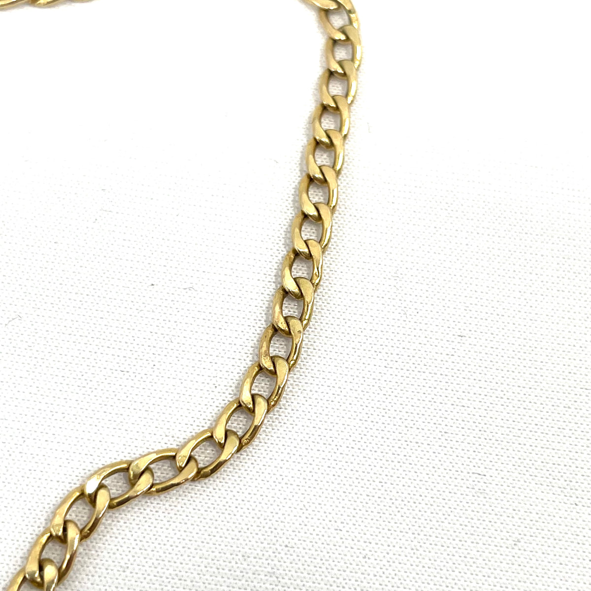 9CT Gold Curb Link Bracelet 8" 3mm