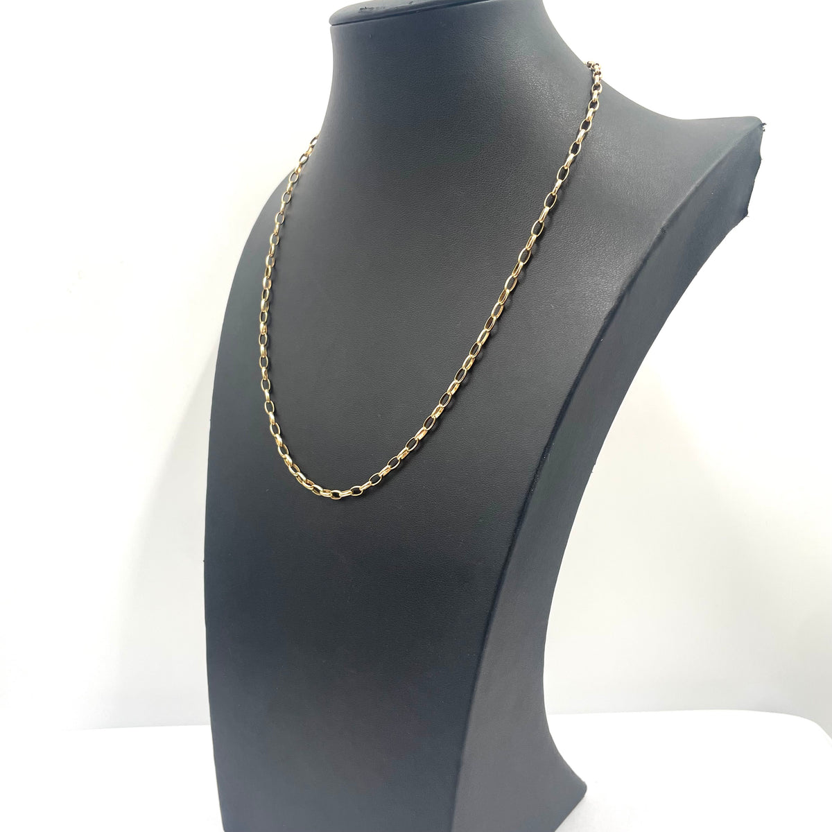 9ct Gold Oval Link Chain 20" 3mm