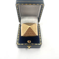 9ct Gold Textured Signet Ring Size - 19.69g