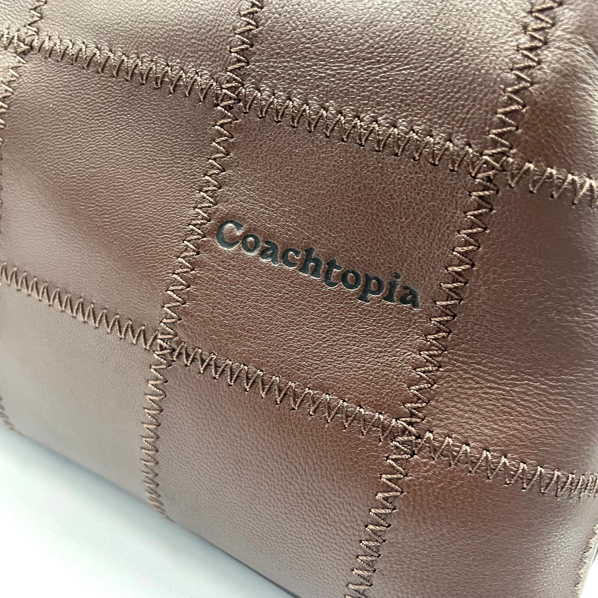 Coach Brown Leather Patchwork Shoulder Bag