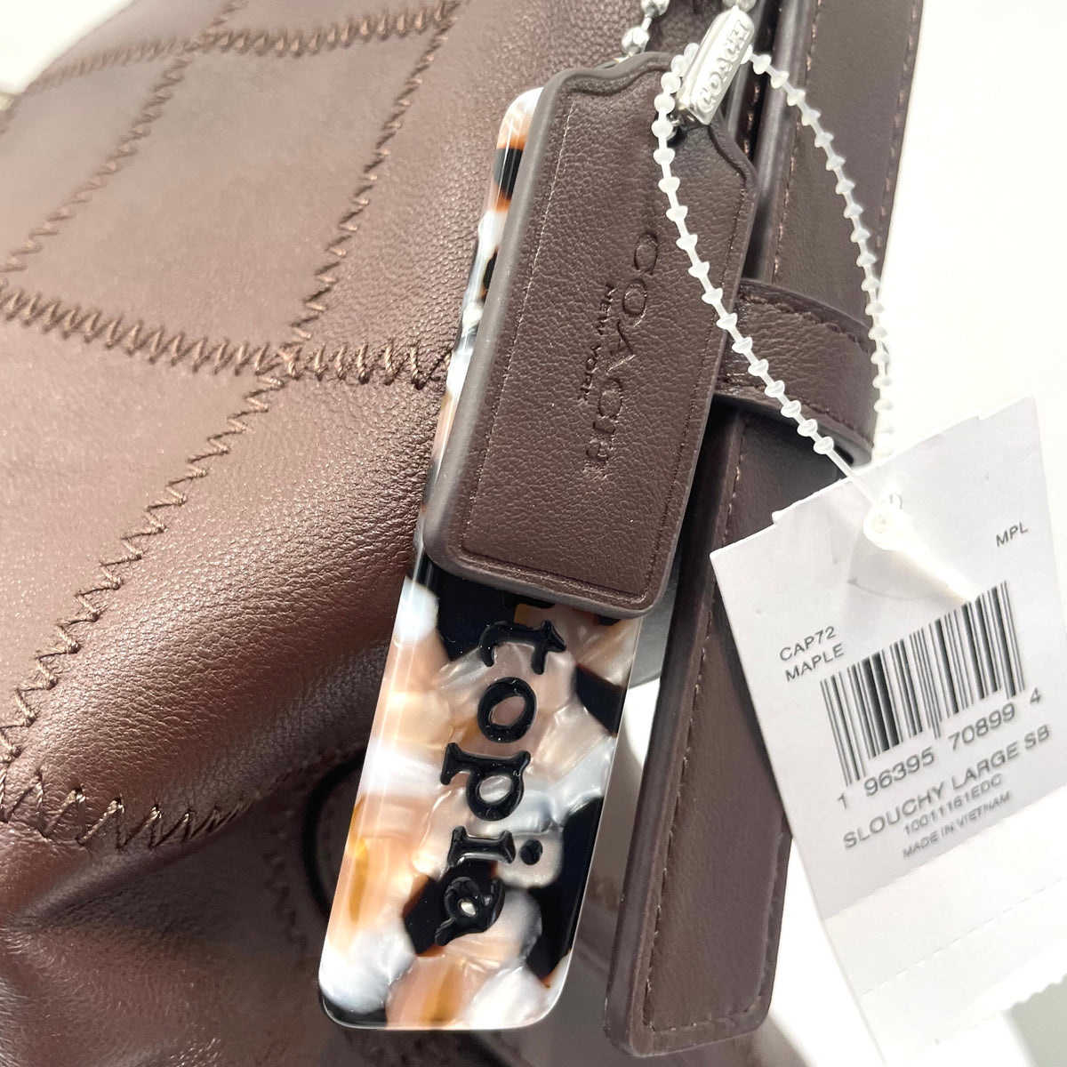 Coach Brown Leather Patchwork Shoulder Bag