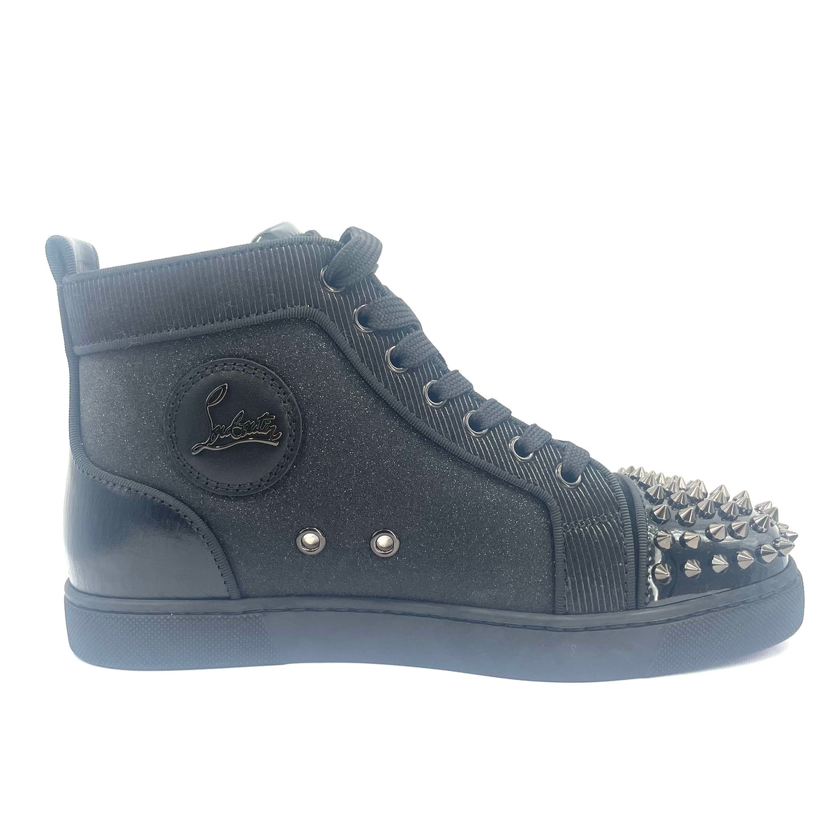 Christian Louboutin Black Spike High-Top Sneakers