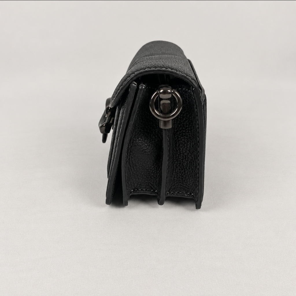 Coach Tabby 20 Pebbled Leather Shoulder Crossbody Bag – Black