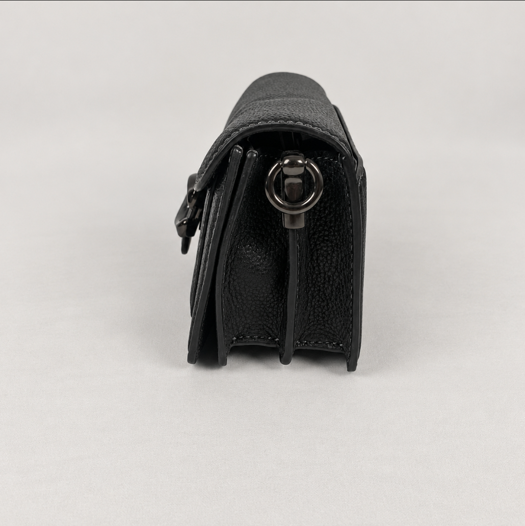 Coach Tabby 20 Pebbled Leather Shoulder Crossbody Bag – Black