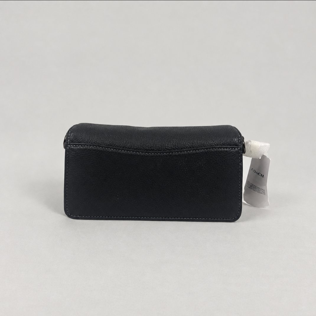 Coach Tabby 20 Pebbled Leather Shoulder Crossbody Bag – Black