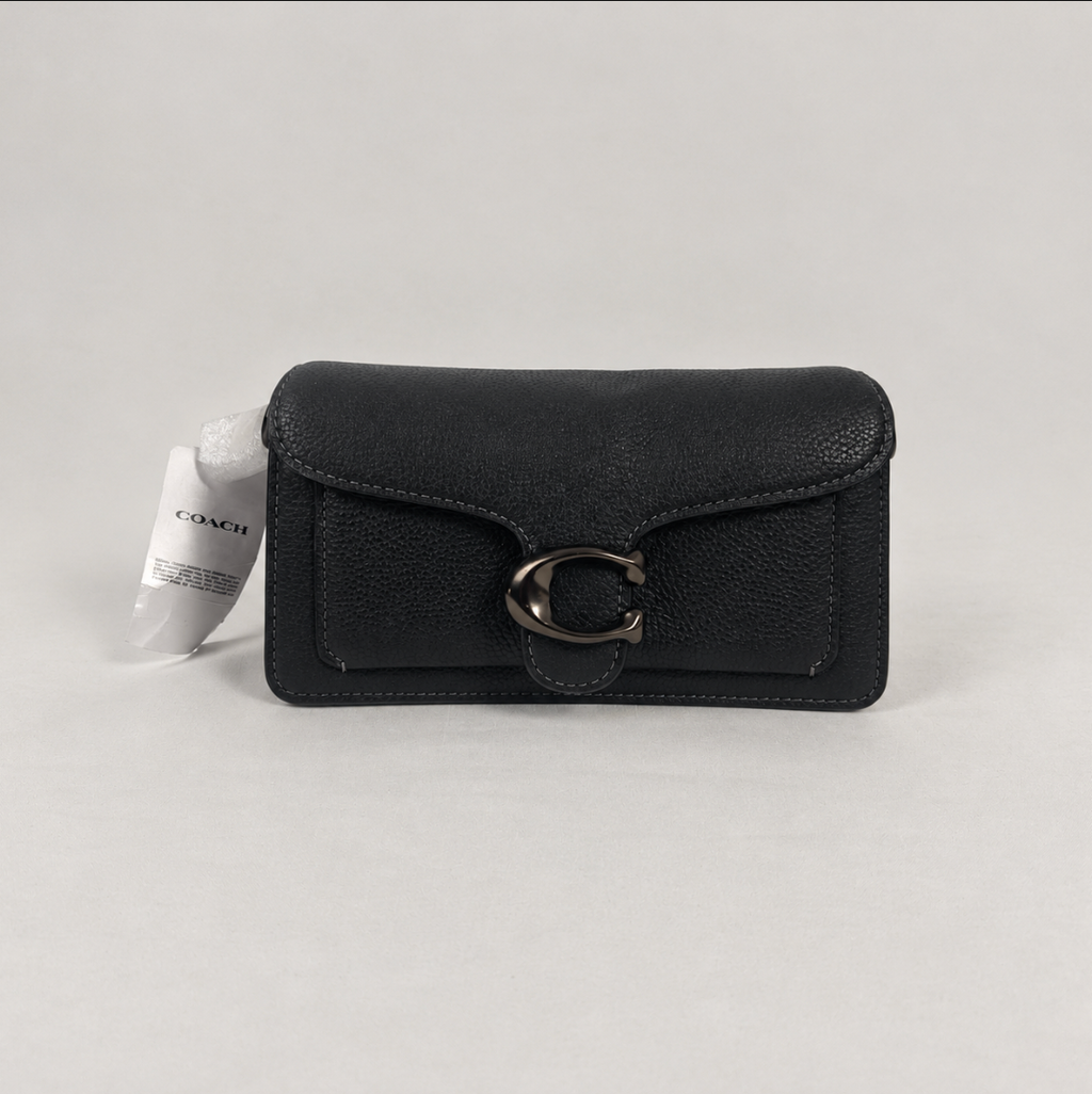 Coach Tabby 20 Pebbled Leather Shoulder Crossbody Bag – Black