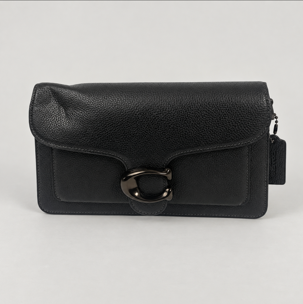 Coach Tabby 26 Pebbled Leather Shoulder Crossbody Bag – Black