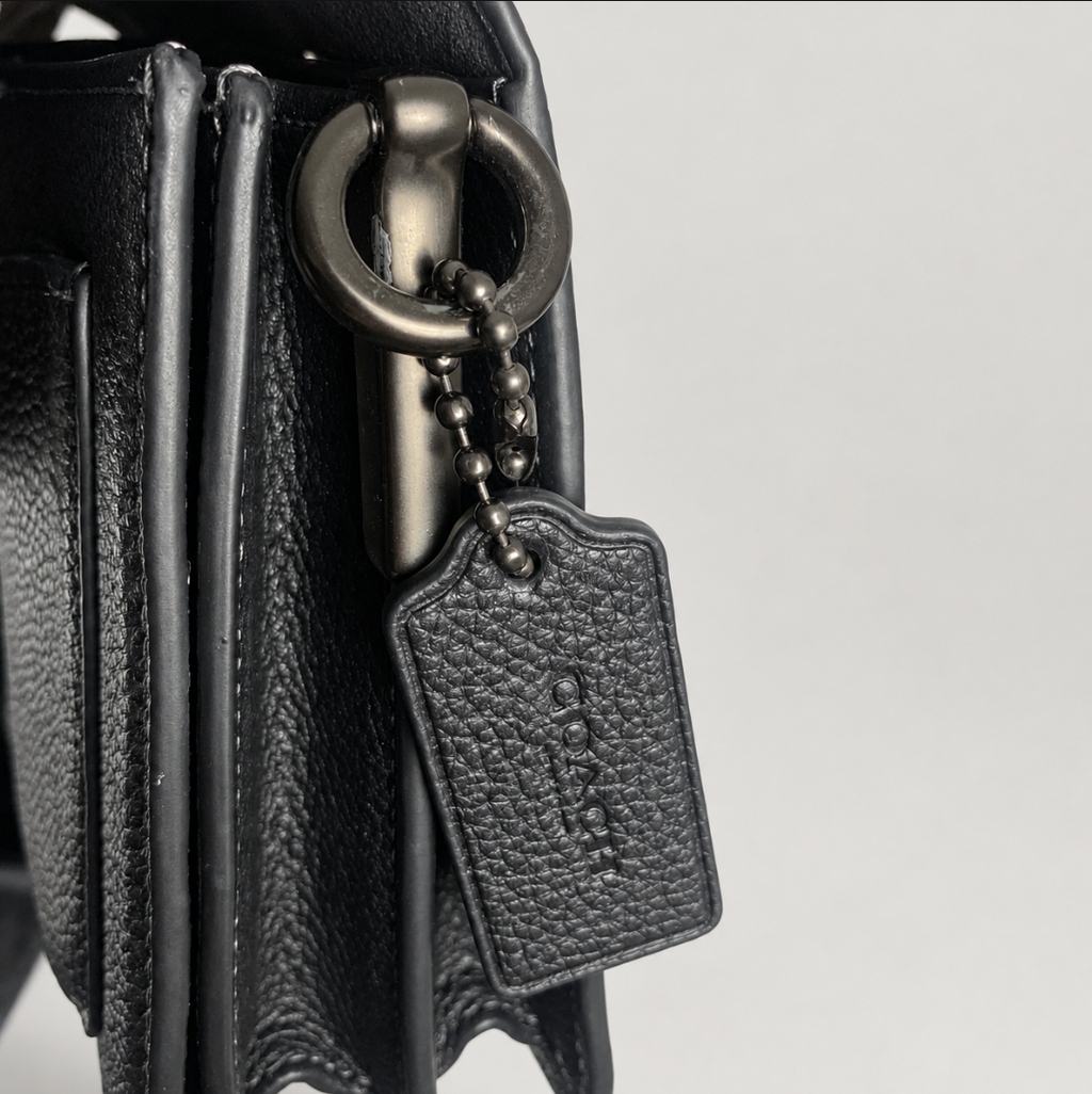 Coach Tabby 26 Pebbled Leather Shoulder Crossbody Bag – Black