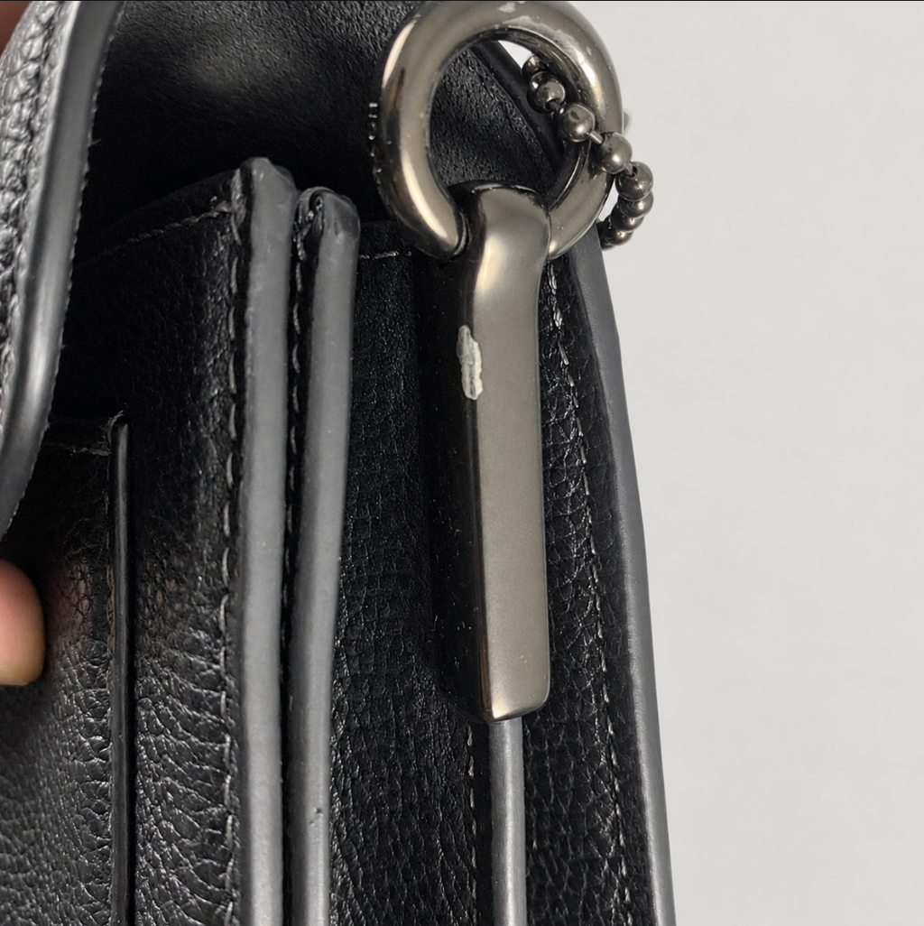 Coach Tabby 26 Pebbled Leather Shoulder Crossbody Bag – Black