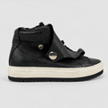 Armani Jeans 925301 7A651 Black Leather High-Top Trainers