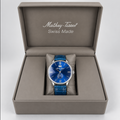 Mathey-Tissot Edmond - Blue Dial Leather Watch