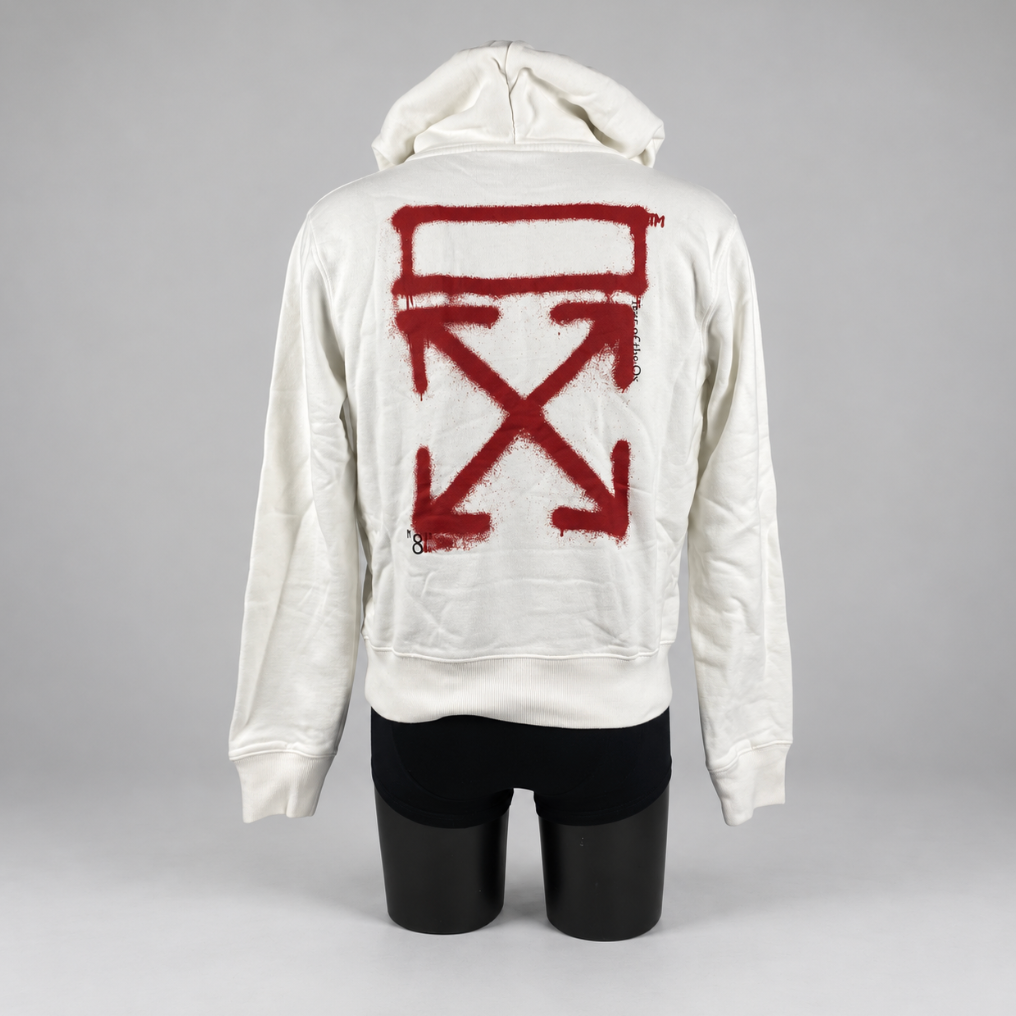Off-White Marker Slim Arrows Hoodie White/Red