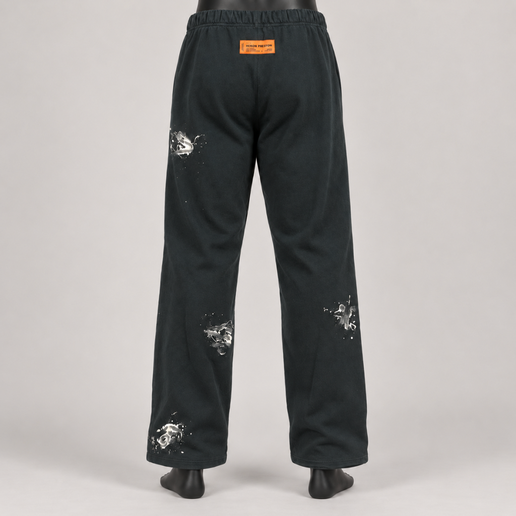 Heron Preston Monster Paint Splatter Joggers – Black
