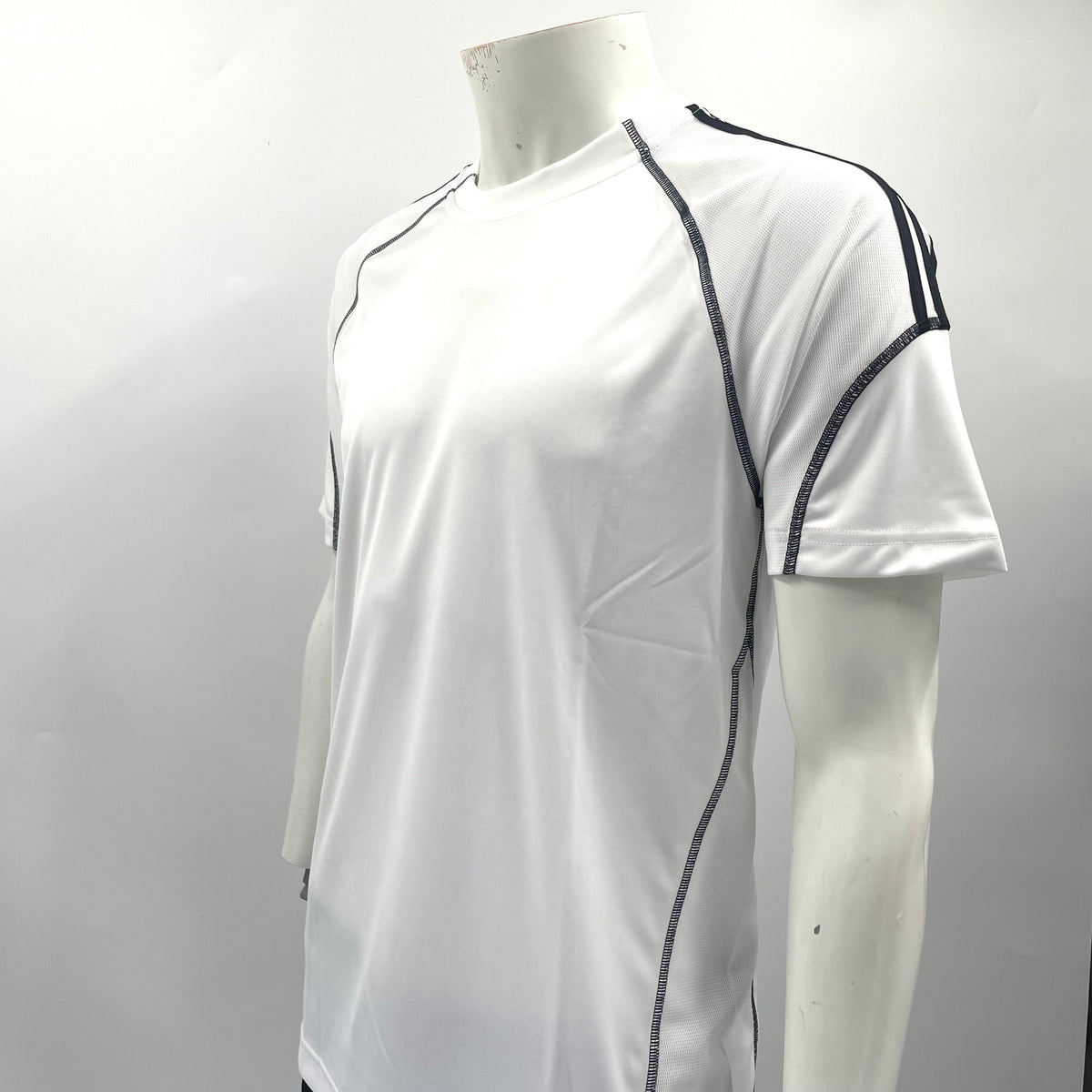 Adidas X Palace Tee. White/Black stripe In Medium