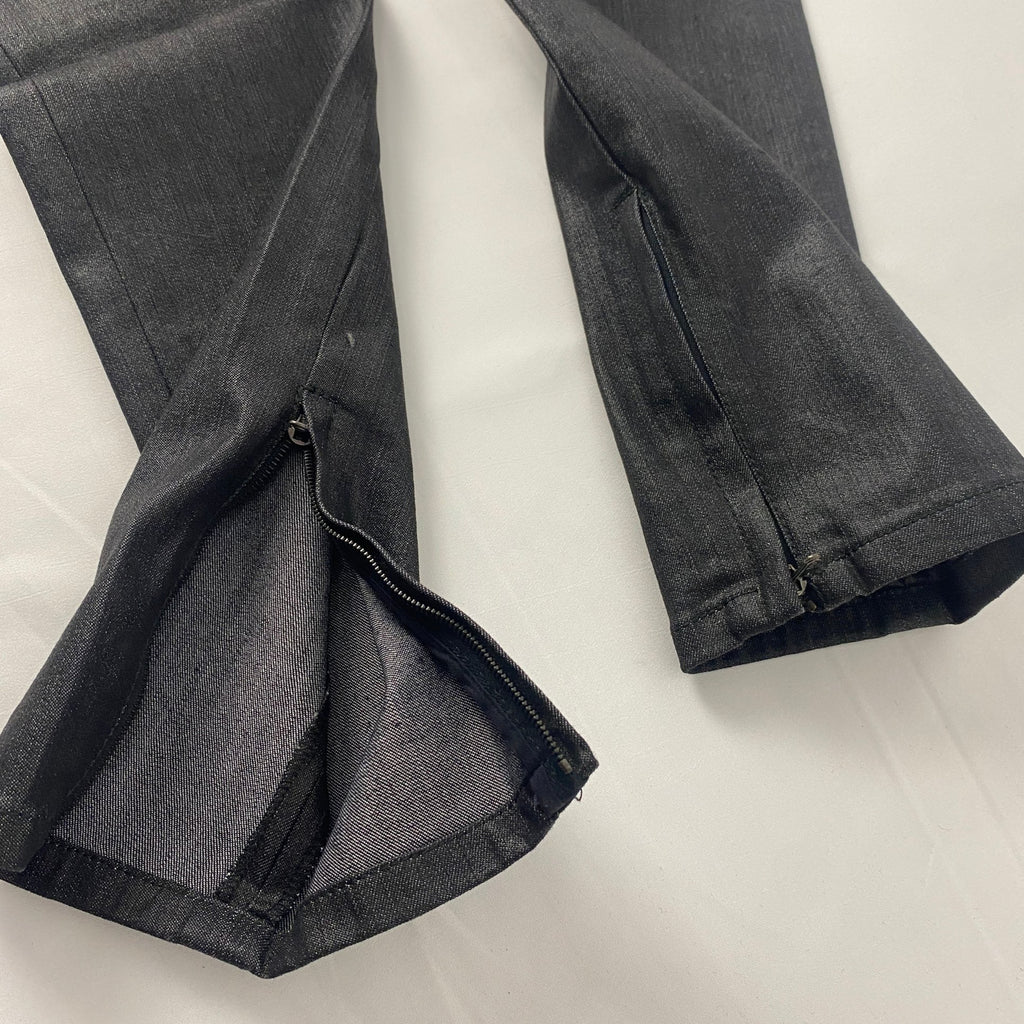 Christian Dior Coated Skinny Jeans Ankle Zip Black