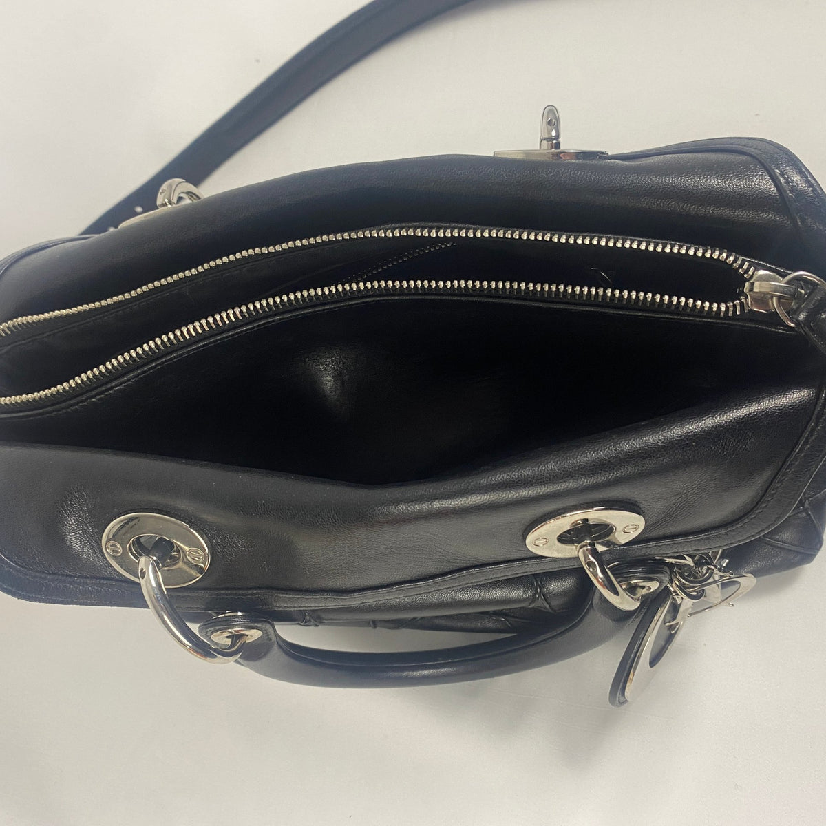 Christian Dior Granville Cannage Lambskin Bag Black