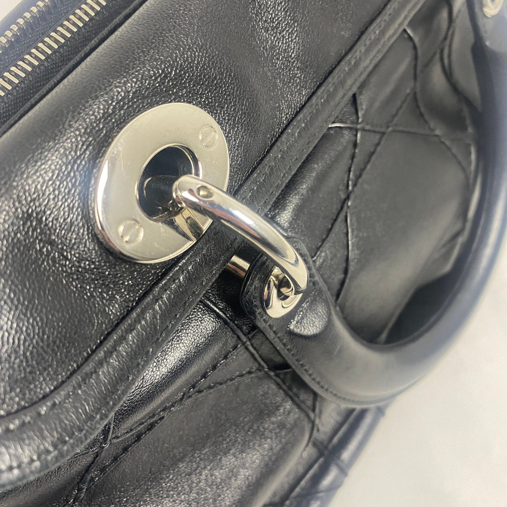 Christian Dior Granville Cannage Lambskin Bag Black