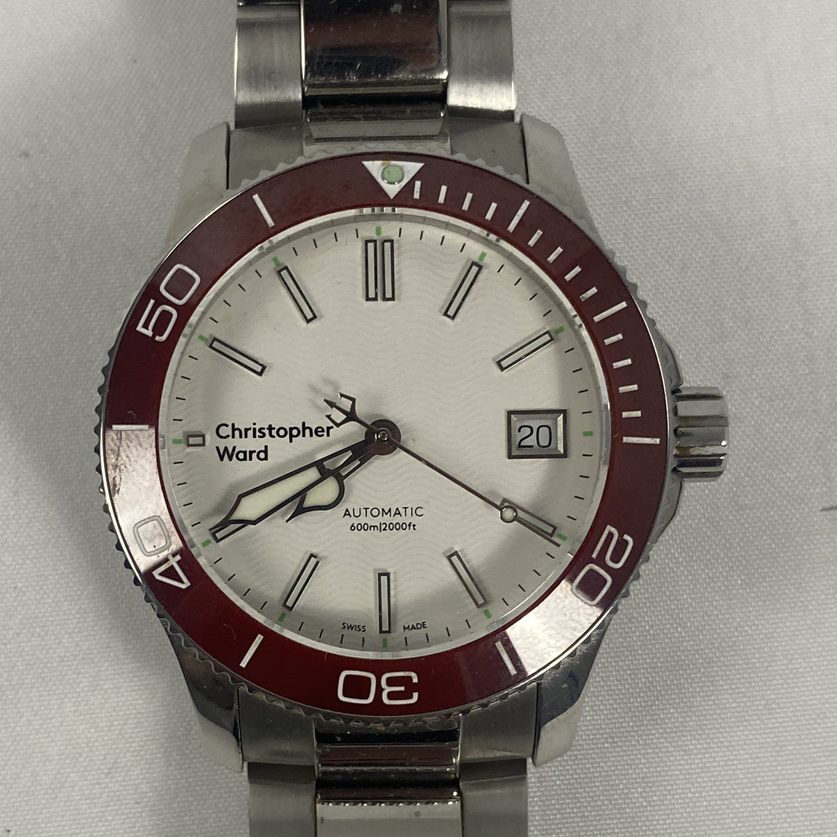 Christopher Ward C60 Trident Pro 600 38mm White Dial Automatic Watch