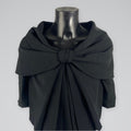 Giambattista Valli Draped Bow Wool Silk Jacket Black