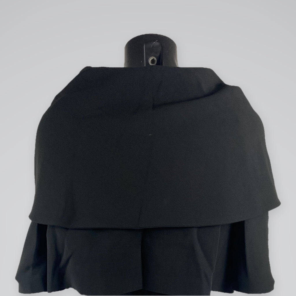 Giambattista Valli Draped Bow Wool Silk Jacket Black