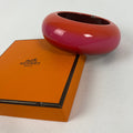 Hermès Chunky Resin Bangle Red Pink Ombré