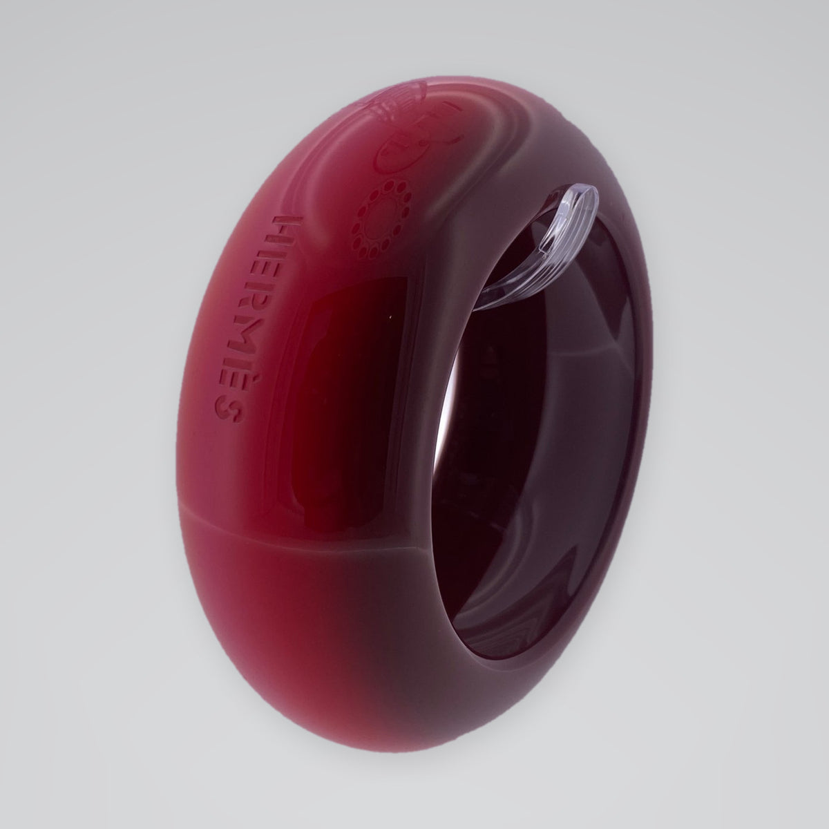 Hermès Chunky Resin Bangle Red Pink Ombré