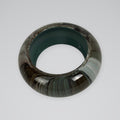 Hermès Marbled Lacquer Wide Bangle Grey & Brown