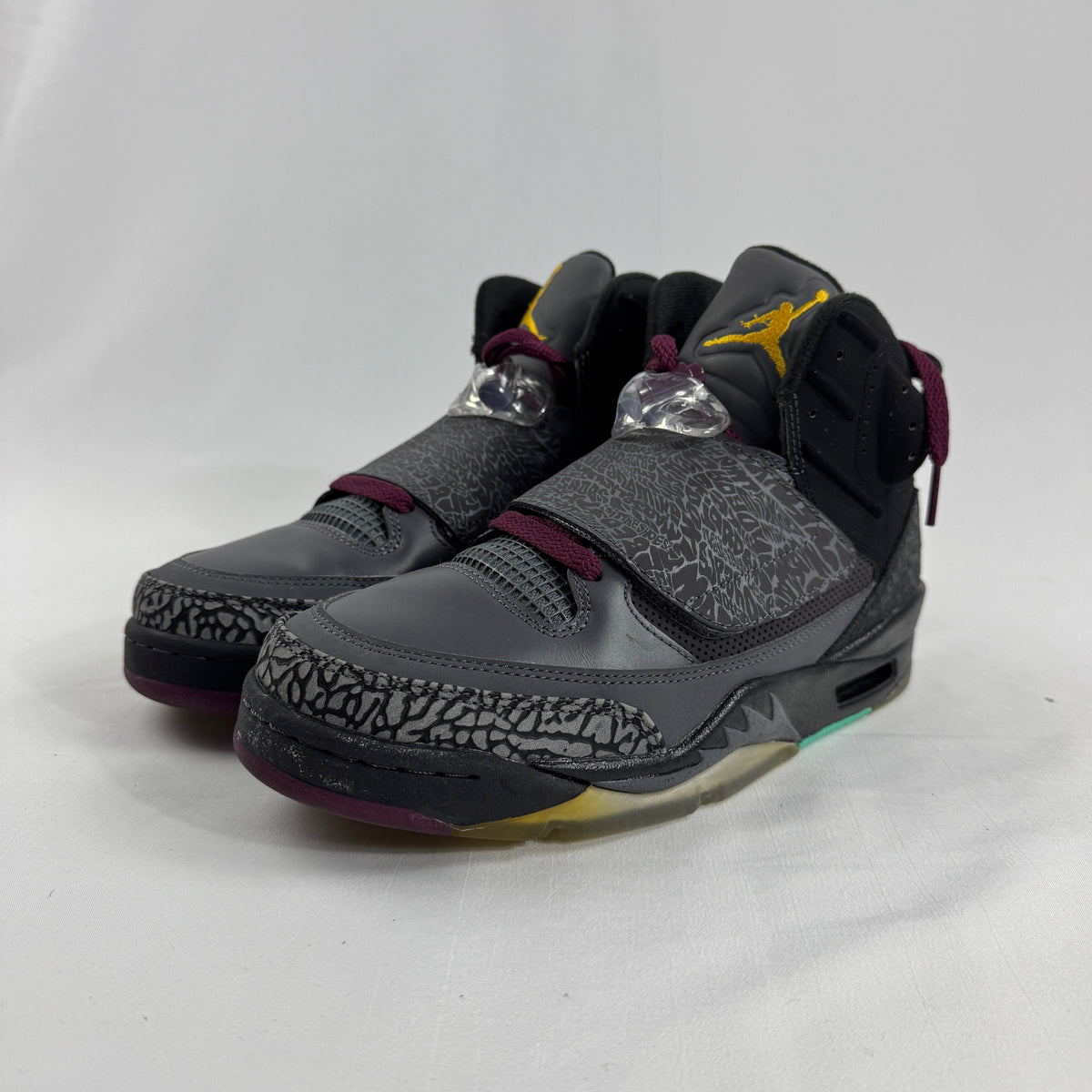 Air Jordan Son of Mars is a hybrid sneaker that combines design elements from multiple Jordan models, including the Air