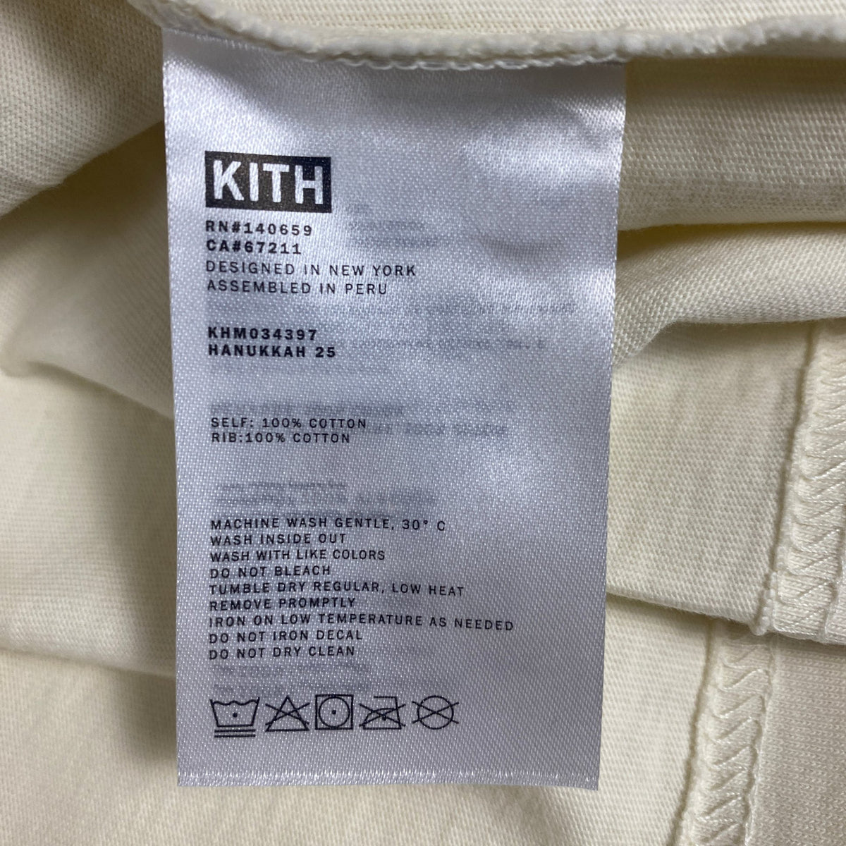 Kith Hanukkah Dove Tee Sandrift